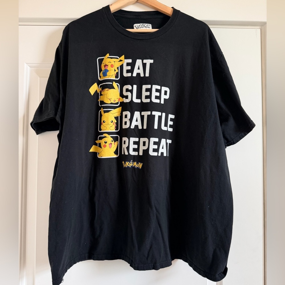 Black Pokémon Pikachu Graphic T-Shirt
